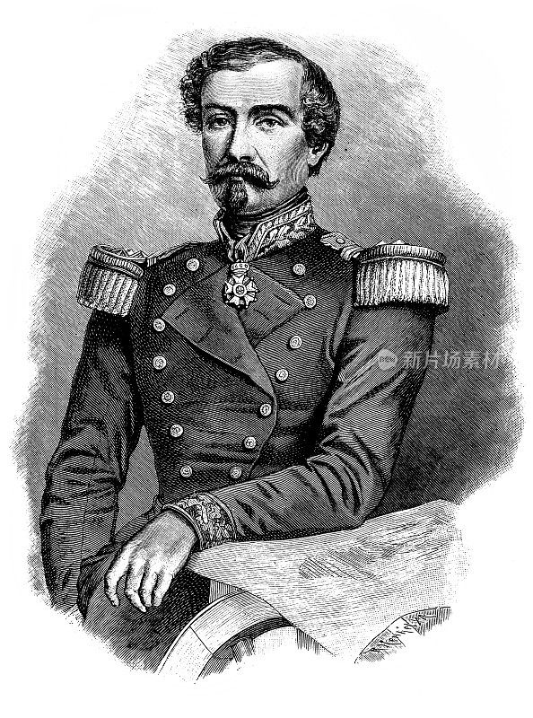 路易・朱绍・德Lamoricière(1806年9月5日- 1865年9月11日)，法国将军。
